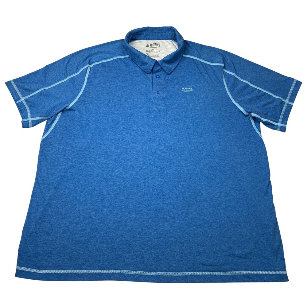 Alaskan Hardgear Duluth‎ Trading Co Mens 2XL Blue Fishing Polo Shirt 38430